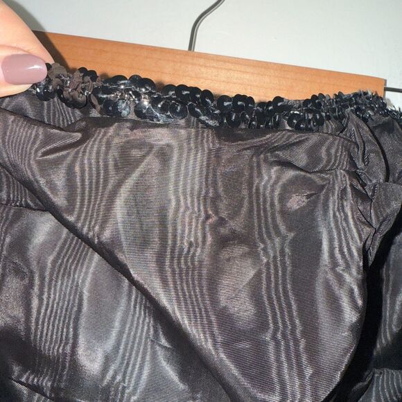 Jessica McClintock For Gunne Sax Strapless Taffeta Gown - Black 9 - Picture 3 of 9